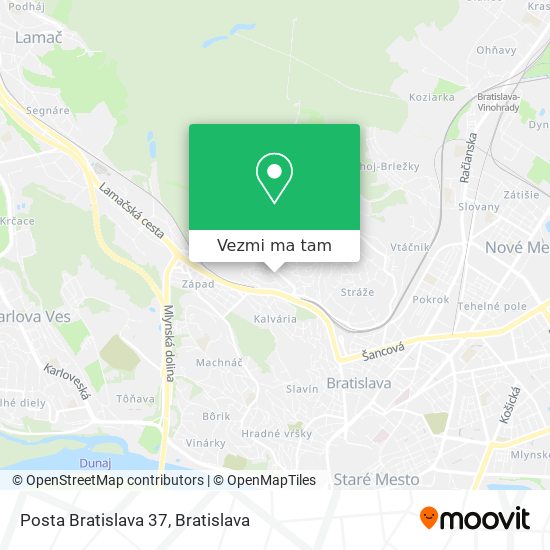 Posta Bratislava 37 mapa