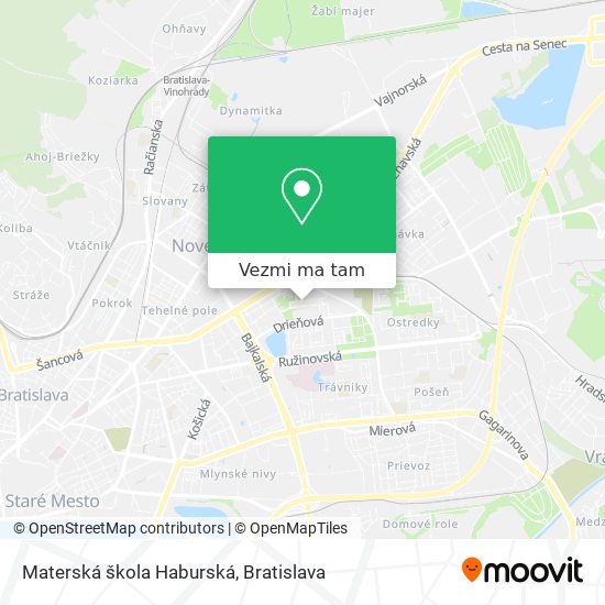 Materská škola Haburská mapa