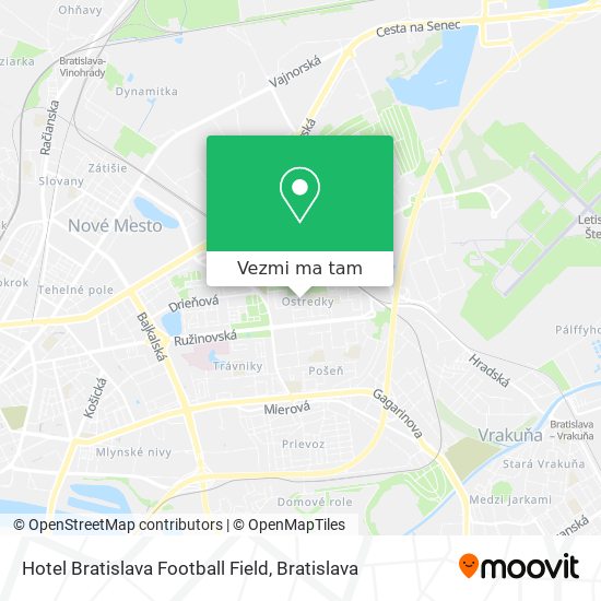 Hotel Bratislava Football Field mapa