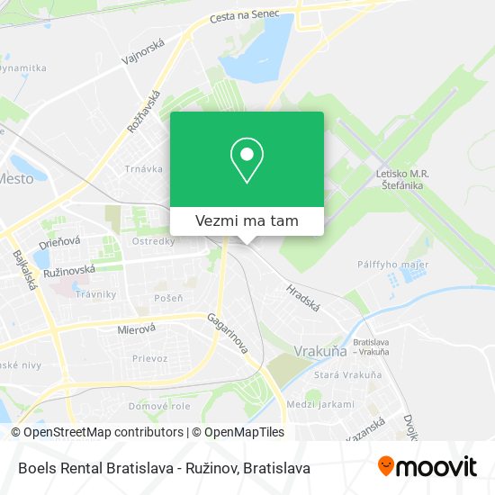 Boels Rental Bratislava - Ružinov mapa