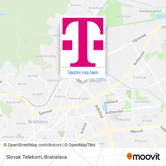 Slovak Telekom mapa