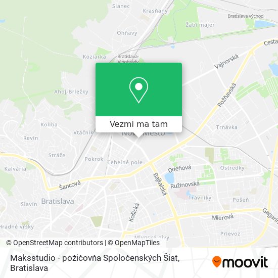 Maksstudio - požičovňa Spoločenských Šiat mapa