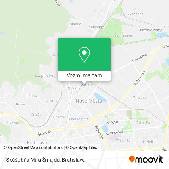 Skúšobňa Mira Šmajdu mapa