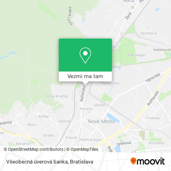 Všeobecná úverová banka mapa