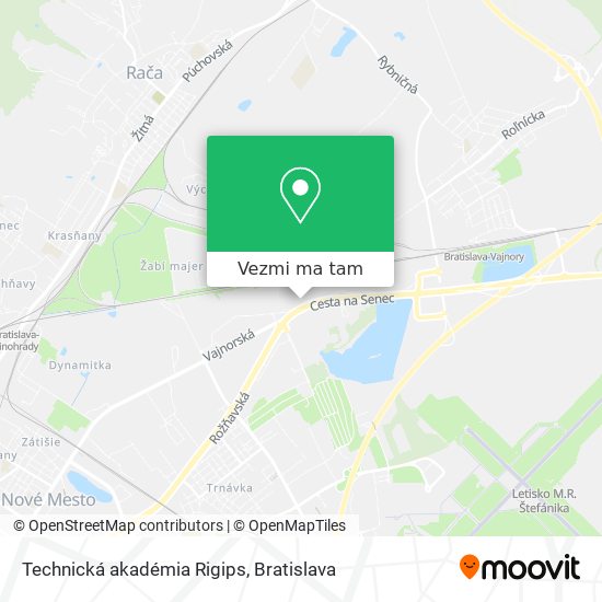 Technická akadémia Rigips mapa