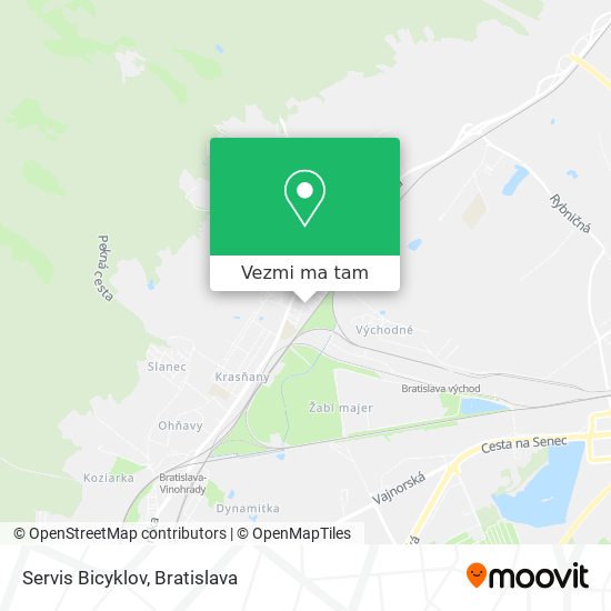 Servis Bicyklov mapa