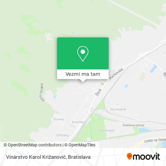 Vinárstvo Karol Križanovič mapa