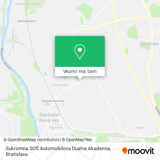 Sukromna SOŠ Automobilova Dualna Akademia mapa