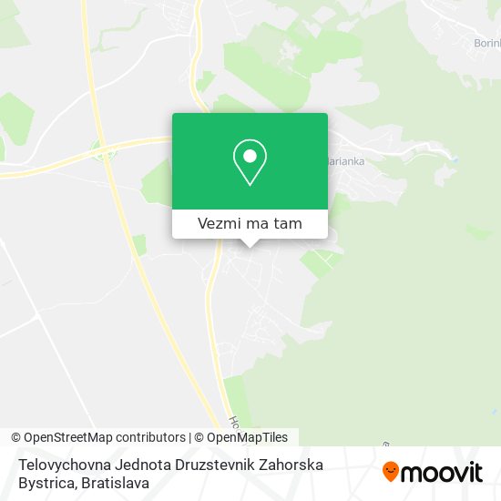 Telovychovna Jednota Druzstevnik Zahorska Bystrica mapa