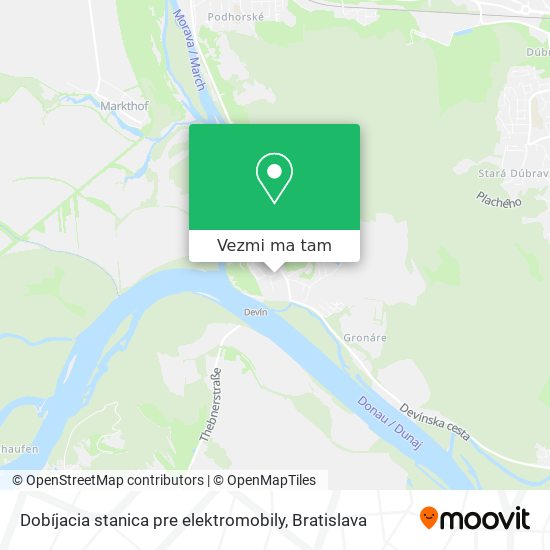 Dobíjacia stanica pre elektromobily mapa