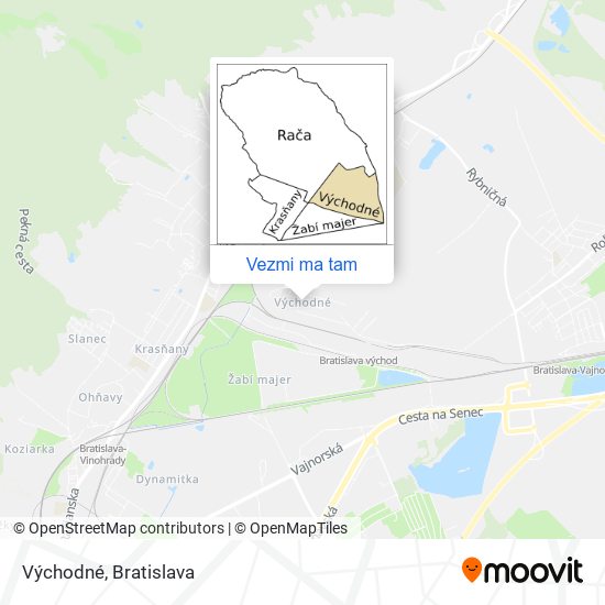 Východné mapa