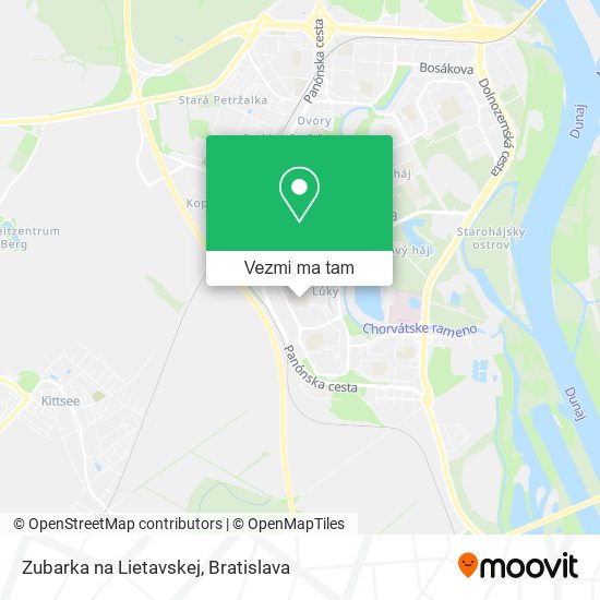 Zubarka na Lietavskej mapa