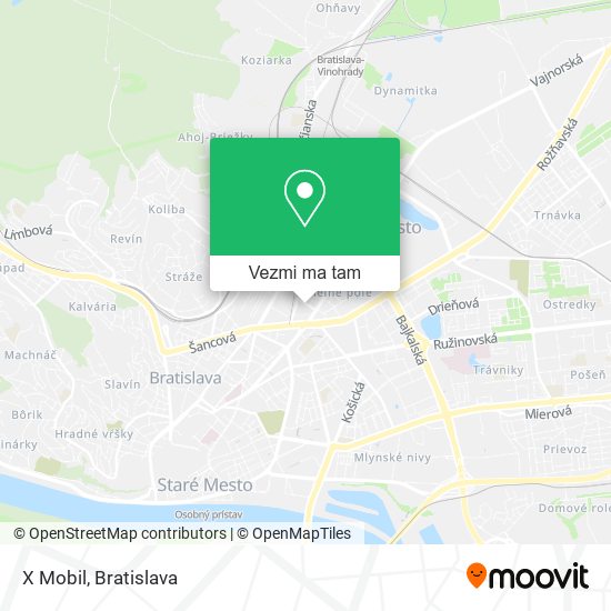 X Mobil mapa