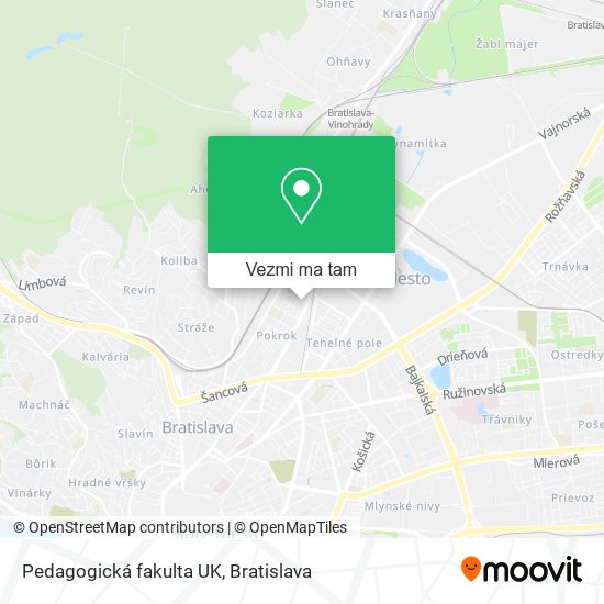 Pedagogická fakulta UK mapa