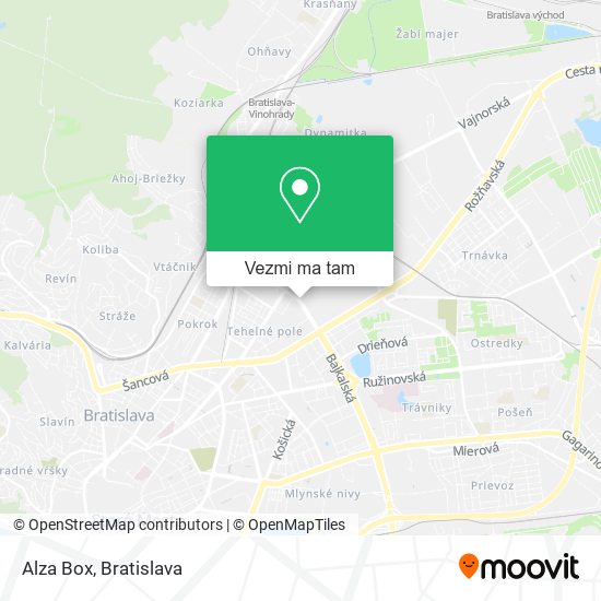 Alza Box mapa