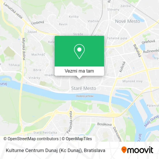 Kulturne Centrum Dunaj (Kc Dunaj) mapa