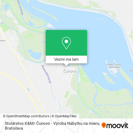 Stolárstvo K&M/ Čunovo - Výroba Nábytku na mieru mapa