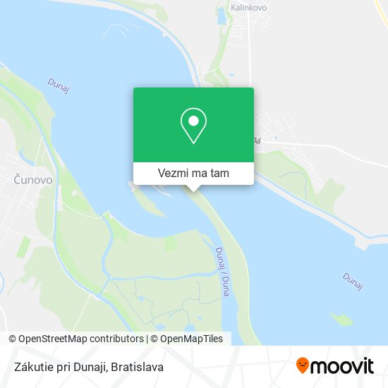 Zákutie pri Dunaji mapa