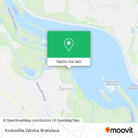 Krokodília Zátoka mapa