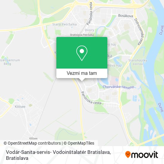 Vodár-Sanita-servis- Vodoinštalatér Bratislava mapa