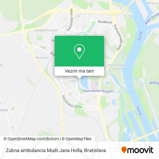 Zubna ambulancia Mudr.Jana Holla mapa