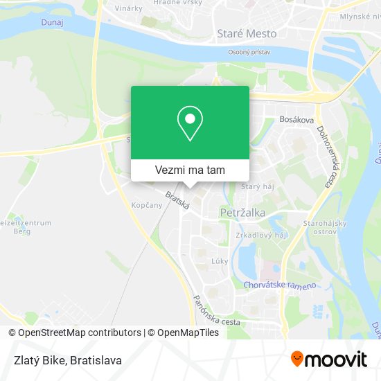 Zlatý Bike mapa