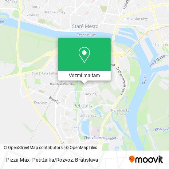 Pizza Max- Petržalka/Rozvoz mapa