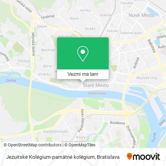 Jezuitské Kolégium-pamätné kolégium mapa