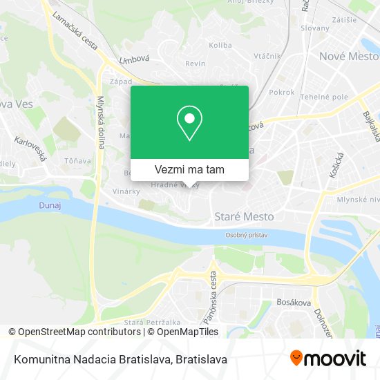 Komunitna Nadacia Bratislava mapa