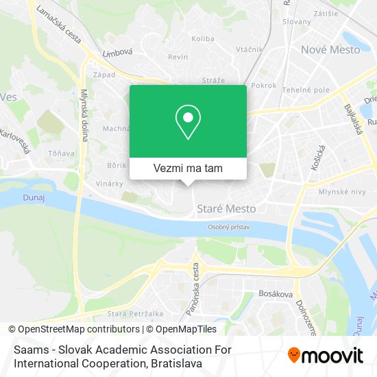 Saams - Slovak Academic Association For International Cooperation mapa