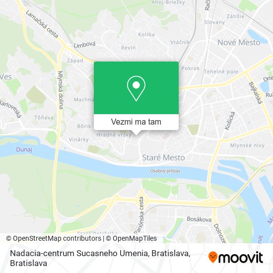 Nadacia-centrum Sucasneho Umenia, Bratislava mapa