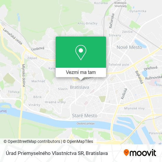 Úrad Priemyselného Vlastníctva SR mapa