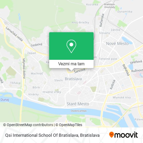 Qsi International School Of Bratislava mapa