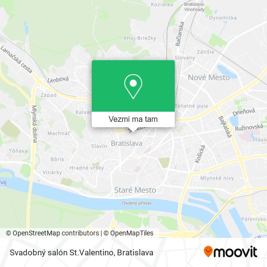 Svadobný salón St.Valentino mapa