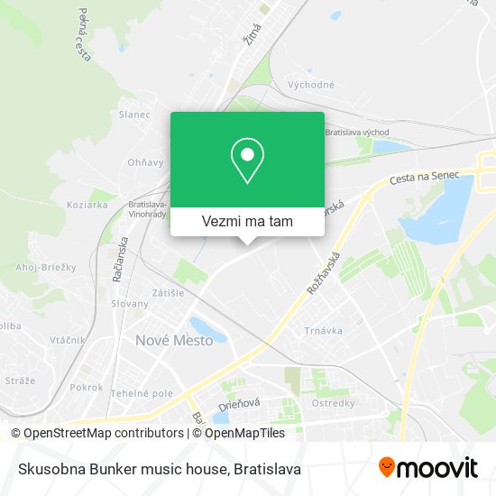 Skusobna Bunker music house mapa