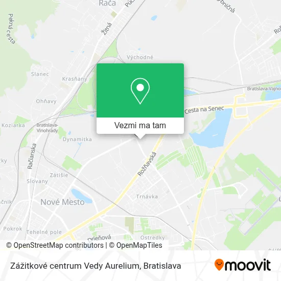 Zážitkové centrum Vedy Aurelium mapa
