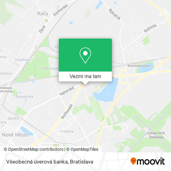 Všeobecná úverová banka mapa