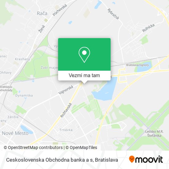 Ceskoslovenska Obchodna banka a s mapa