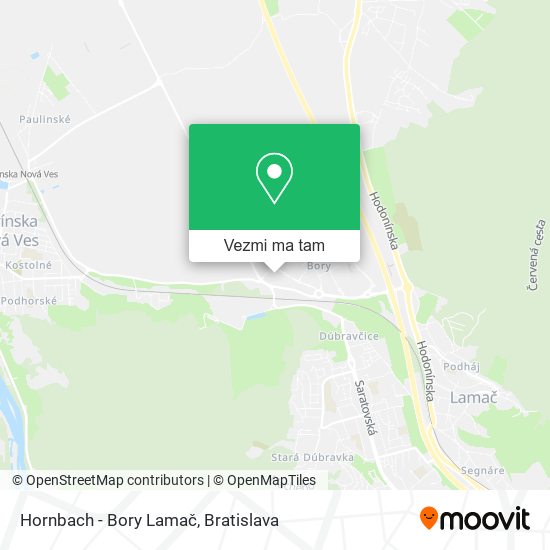 Hornbach - Bory Lamač mapa