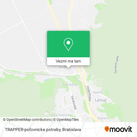 TRAPPER-poľovnícke potreby mapa