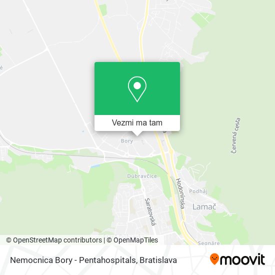 Nemocnica Bory - Pentahospitals mapa