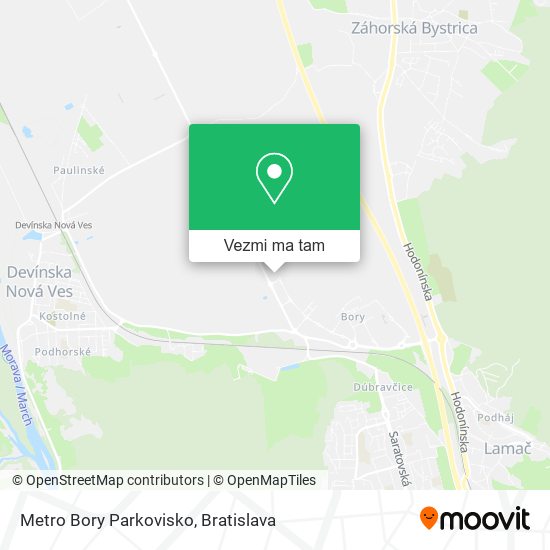 Metro Bory Parkovisko mapa