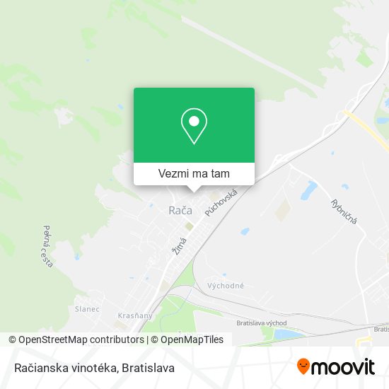 Račianska vinotéka mapa