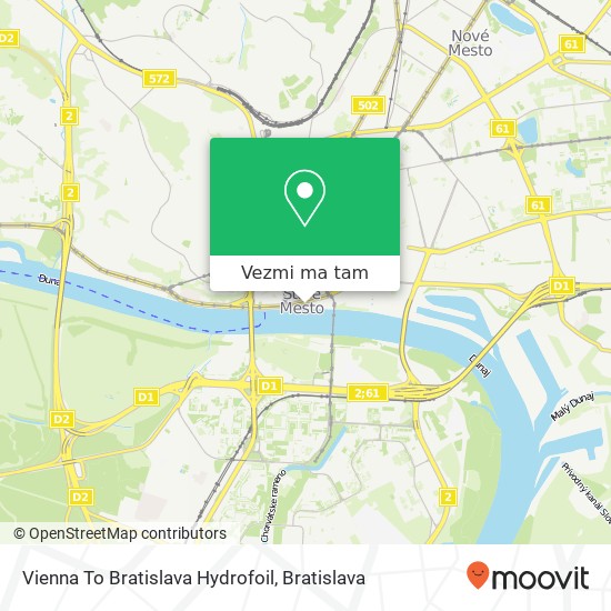 Vienna To Bratislava Hydrofoil mapa