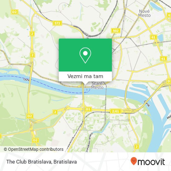 The Club Bratislava mapa