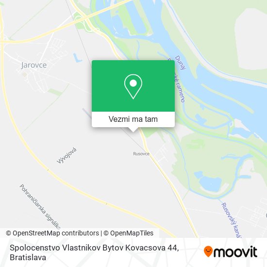 Spolocenstvo Vlastnikov Bytov Kovacsova 44 mapa
