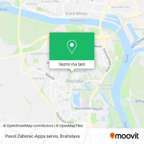 Pavol Zahorec-Appa servis mapa