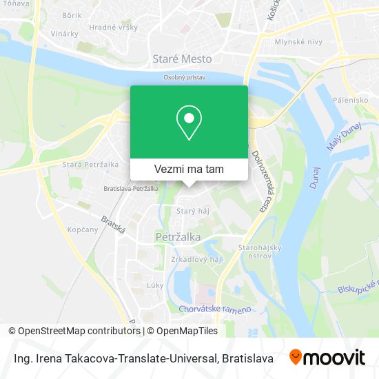 Ing. Irena Takacova-Translate-Universal mapa