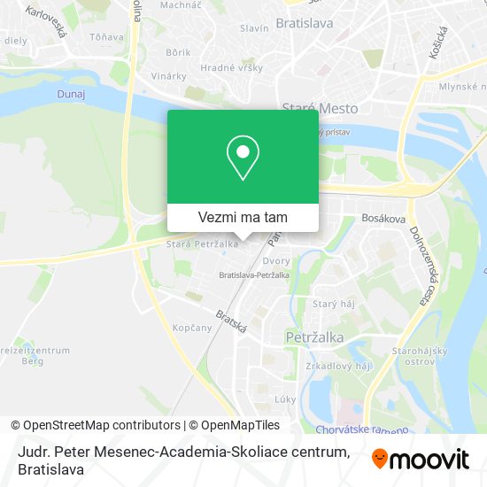 Judr. Peter Mesenec-Academia-Skoliace centrum mapa