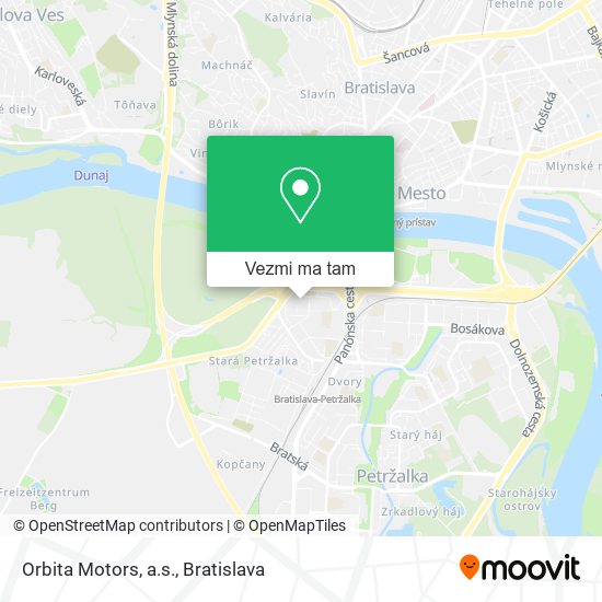 Orbita Motors, a.s. mapa